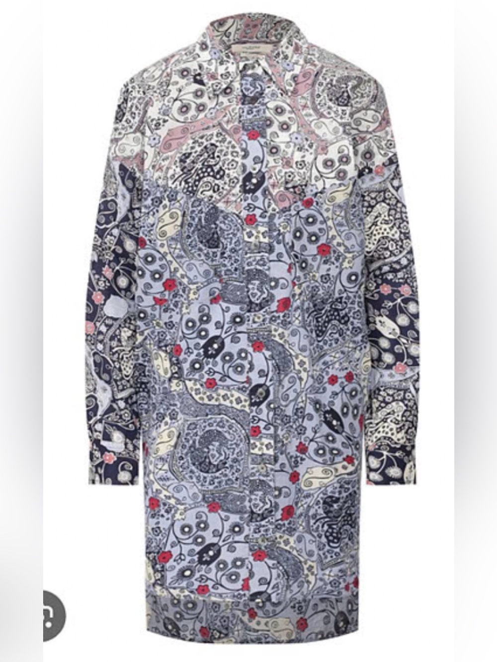 ISABEL MARANT ÉTOILE Ussaya Shirt In Blue. Size 38/6